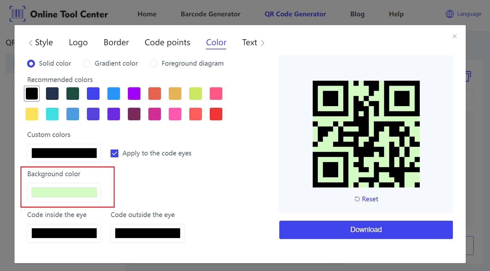 Code QR personnalisé couleur de fond.Png