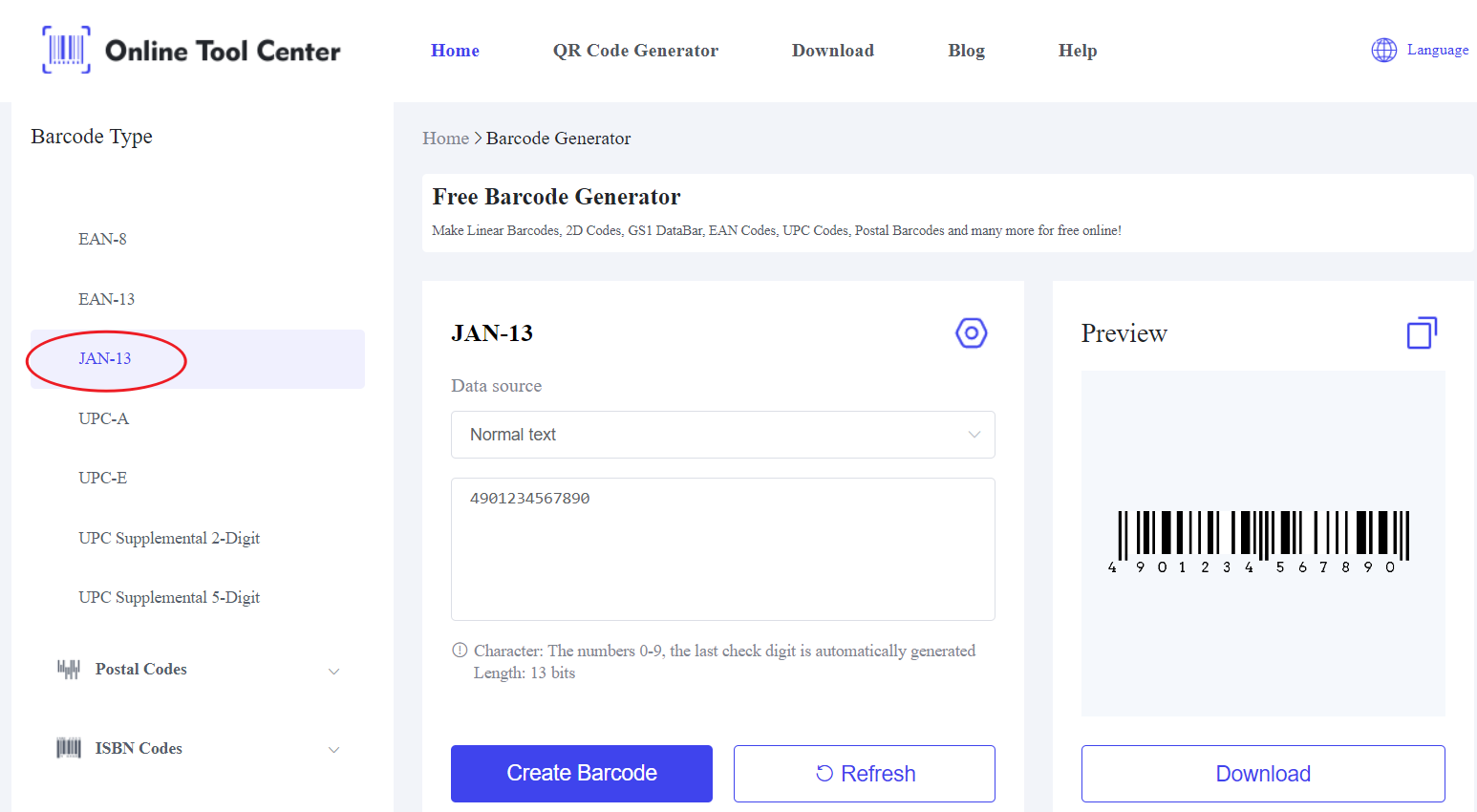 13 janvier Barcode generator.png