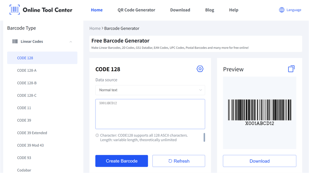 générateur de codes à barres