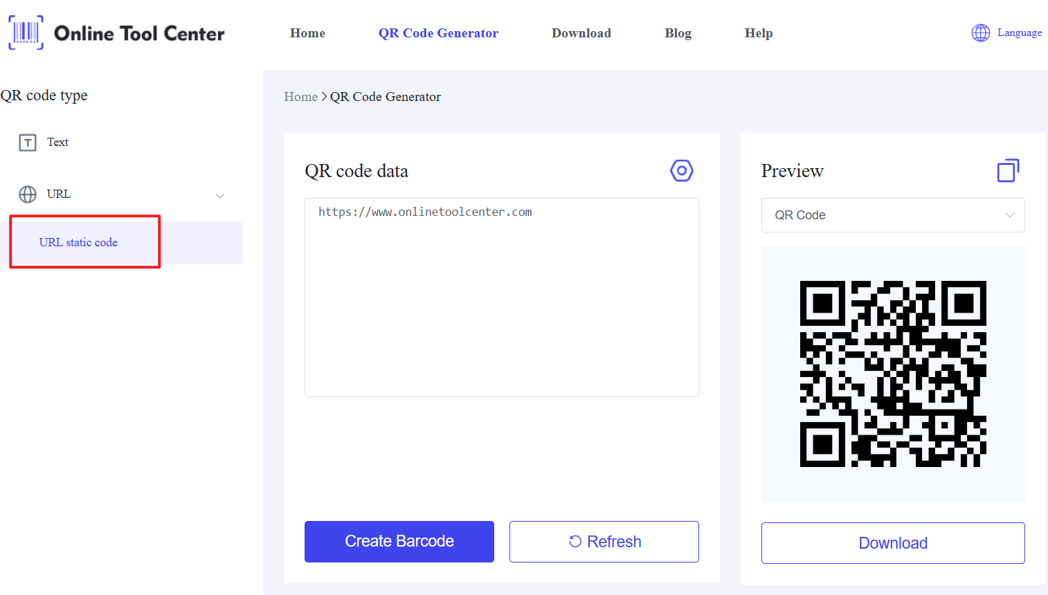 Générateur de code QR URL