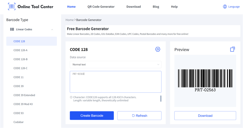 générateur de codes à barres