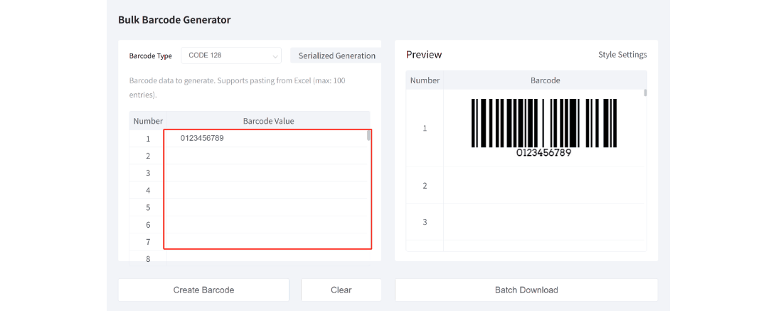 bulk barcode generation.gif génération de codes à barres en vrac.gif