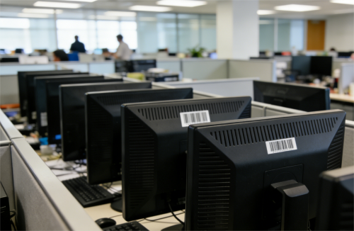 codes &agrave; barres sur les &eacute;tiquettes d'actifs