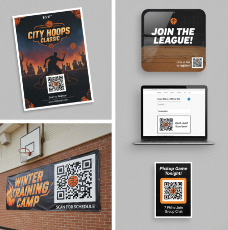 Utilisation des codes QR de basket-ball