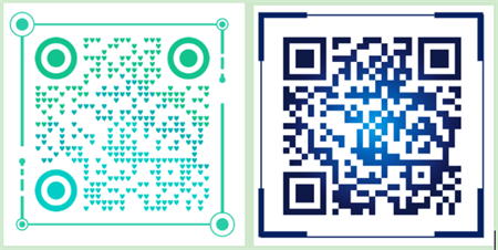 qr code with frames code qr avec cadres