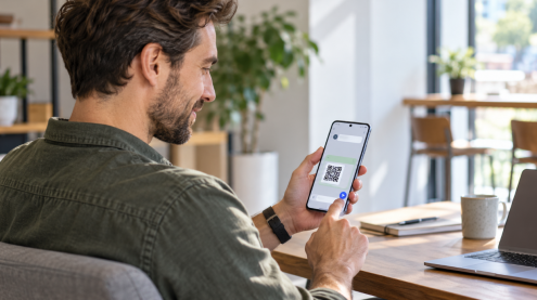 Envoyer un code QR par texte sur Android
